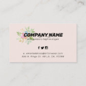 水彩繊細な花の花束 名刺 (裏面)