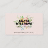 水彩繊細な花の花束 名刺 (正面)