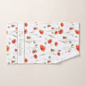 水彩繊細な野生のケシ バスタオルセット (ハンドタオル)