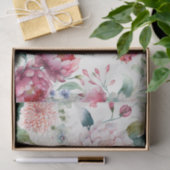 水彩繊細エレガントなアジアの花柄 薄葉紙 (ギフト)