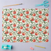 水彩織機トマトパターン 薄葉紙 (クラフト)