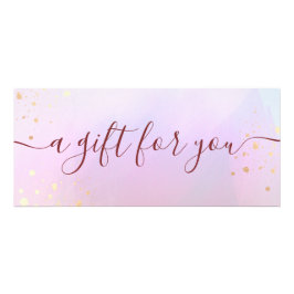 水彩署名スクリプトスパギフト証明書 ラックカード