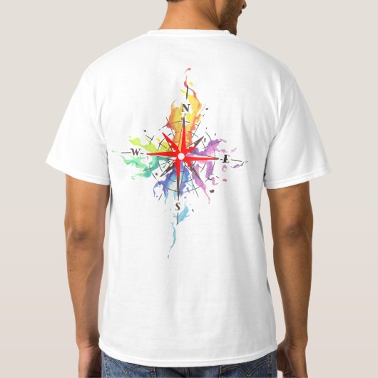 水彩羅針盤 Tシャツ (裏面)