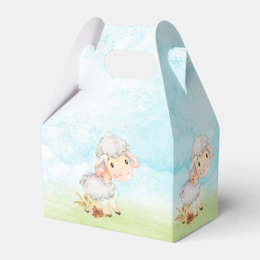 水彩羊の赤ちゃんシャワーファーム フェイバーボックス (裏面サイド)