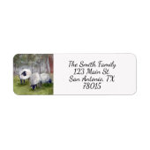 水彩羊差出人住所 ラベル (正面)