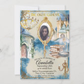 水彩美しいとビーストフォト鏡 招待状 (正面)