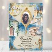 水彩美しいとビーストフォト鏡 招待状