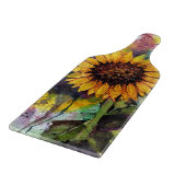 水彩美しいひまわり カッティングボード (角)