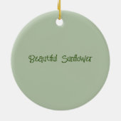 水彩美しいひまわり セラミックオーナメント (裏面)