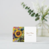 水彩美しいひまわり 名刺 (スタンド正面)