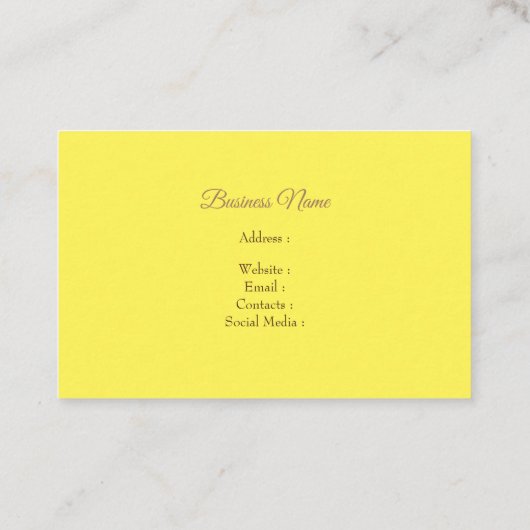 水彩美しいひまわり 名刺 (裏面)