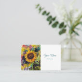水彩美しいひまわり 名刺 (スタンド正面)