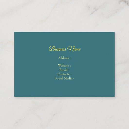 水彩美しいひまわり 名刺 (裏面)