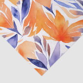水彩美しいオレンジ模様フローラ抽象芸術 薄葉紙 (詳細)