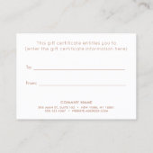 水彩美しいサロンスパ贈与証 割引カード (裏面)