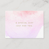 水彩美しいサロンスパ贈与証 割引カード (正面)