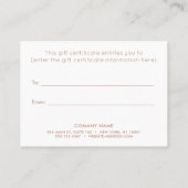 水彩美しいサロンスパ贈与証 割引カード (裏面)