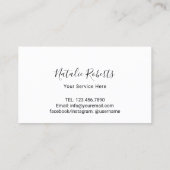 水彩美しいサロン&スパかわいいハートロイヤリティ ロイヤリティカード (裏面)