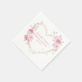 水彩美しいフローラバラブライダルシャワー スタンダードカクテルナプキン (角)
