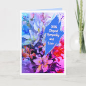 水彩美しい悔やみや弔慰グリーティングカード カード (正面)