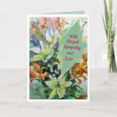 水彩美しい悔やみや弔慰グリーティングカード カード (正面)