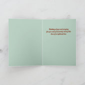 水彩美しい悔やみや弔慰グリーティングカード カード (内部)