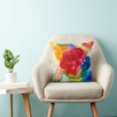 水彩美しい抽象芸術バラアート クッション (椅子)