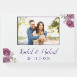 水彩美しい結婚の写真 ゲストブック