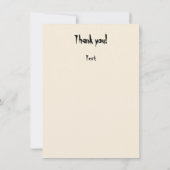 水彩美しい花ロマンチックな大理石エレガ サンキューカード (裏面)