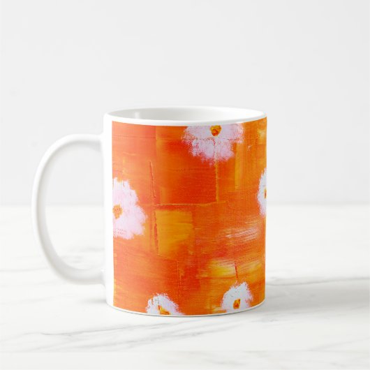 水彩美しい花 コーヒーマグカップ (左)
