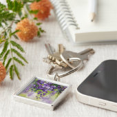 水彩美しい藤の花 キーホルダー (側面)