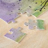 水彩美しい藤の花 ジグソーパズル (側面)