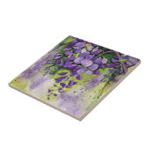 水彩美しい藤の花 タイル (側面)