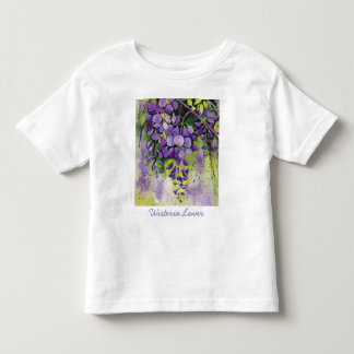 水彩美しい藤の花 トドラーTシャツ