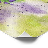 水彩美しい藤の花 フォトプリント            (角)