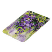 水彩美しい藤の花 マグネット (左側)