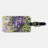 水彩美しい藤の花 ラゲッジタグ (正面横)