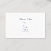 水彩美しい藤の花 名刺 (裏面)