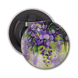 水彩美しい藤の花 栓抜き