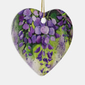 水彩美しい藤の花T セラミックオーナメント (右)