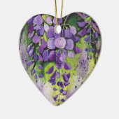 水彩美しい藤の花T セラミックオーナメント (左)