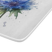 水彩美しい青いトウモロコシの花 カッティングボード (角)
