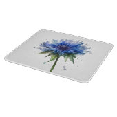 水彩美しい青いトウモロコシの花 カッティングボード (角)