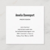 水彩美しい馬 スクエア名刺 (裏面)