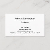 水彩美しい馬 名刺 (裏面)