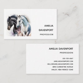 水彩美しい馬 名刺