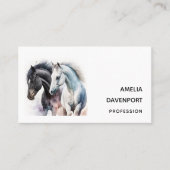 水彩美しい馬 名刺 (正面)
