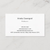 水彩美しい馬 名刺 (裏面)