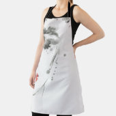 水彩美しい：メスポートレートイラストレーション エプロン (インサイチュ)