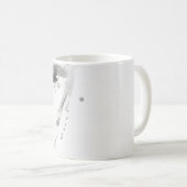 水彩美しい:メスポートレートイラストレーション コーヒーマグカップ (正面右)